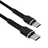 POWERWAY QC-49 USB 3.0 TYPE C-TYPE C 90 CM DATA VE ŞARJ KABLOSU