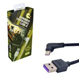 TELEFON ŞARJ KABLOSU TYPE-C 3.1A FAST ÖRGÜLÜ POWERWAY GM-5