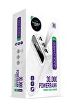 Powerway QC30 30000 mAh Hızlı Şarj Powerbank Beyaz 