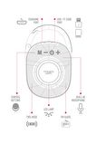 Powerway Lock Gümüş Taşınabilir Bluetooth Hoparlör Kilit Özellikli Yüksek Ses Gücü