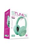 Stune Kulaküstü Bej Bluetooth Kulaklık Hafıza Kartı 6D Sound 18 Saat Kullanım Süresi