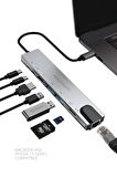 Powerway Type-C Hub Dönüştürücü Hdmi Usb Micro Sd Çevirici 8 Girişli Çoğaltıcı Universal Uyumluluk