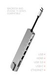 Powerway Type-C Hub Dönüştürücü Hdmi Usb Micro Sd Çevirici 8 Girişli Çoğaltıcı Universal Uyumluluk