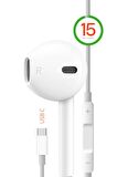 Powerway EardPod iPhone 15 Type-C Kulaklık Usb-C Tüm Cihazlar İle Uyumlu