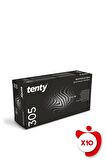 Tenty 305 Pudrasız Nitril Eldiven L Beden Siyah 100'lü 10 Paket