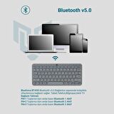 Blueforce Bt-k95 Bluetooth v5.0 ios Android Kablosuz Klavye Uzay Gri