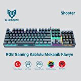 Blueforce Shooter Rgb Mekanik Gaming Oyuncu Klavyesi Red Switch Q TR