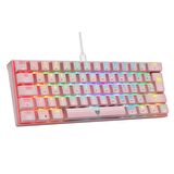 Blueforce Majesty 62 Tuşlu Rgb Mekanik Gaming Klavye Red Switch Pembe