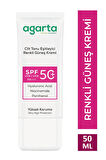 Agarta Cilt Tonu Eşitleyici Renkli Kapatıcı Etkili Spf+50 Güneş Kremi 50 Ml
