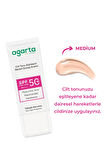 Agarta Cilt Tonu Eşitleyici Renkli Kapatıcı Etkili Spf+50 Güneş Kremi 50 Ml