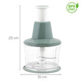 Porsima 232 Basmalı Pratik El Rondosu 3 Bıçaklı Blender Doğrayıcı 1000ml Yeşil
