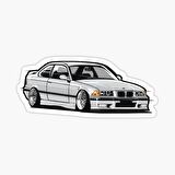 E36 Gri Cam Sticker Yapıştırma 16CM 2 Adet