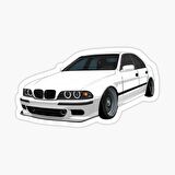 E39 Araba Resmi Cam Sticker Yapıştırma 16CM 2 Adet
