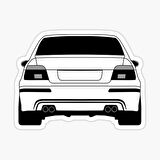 E39 Profil Resmi Cam Sticker Yapıştırma 16CM 2 Adet
