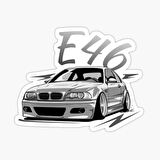 E46 Araba Resmi Cam Sticker Yapıştırma 16CM 2 Adet