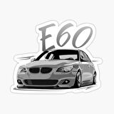 E60 Resmi Sticker Yapıştırma 16CM 2 Adet