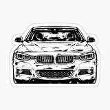 F30 Ön Kısım Resmi Cam Sticker Yapıştırma 16CM 2 Adet