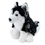 Animals Of The World Floppy Siyah Husky Peluş Oyuncak 28 cm