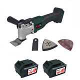 Klpro KLMT18B-50 18V/5.0Ah. Kömürsüz Çift Akülü Şarjlı Çok Amaçlı Makine/Raspalama