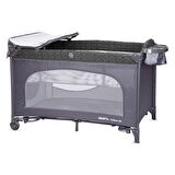 Kraft Calipso Bedside Anne Yanı Oyun Parkı 70X120 Cm Dark Grey
