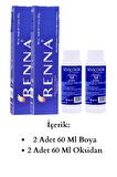Renna Tüp Boya 60 Ml 7-0 Kumral 2li Set Oksidan Hediyeli