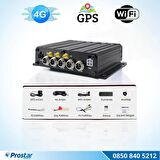 SD Kartlı Uzaktan izlemeli 4 Kanal 1080P GPS 4G WIFI  E5204 Profesyonel Mobil DVR Kayıt Cihazı