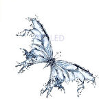 Araba Oto Waterdrop Su Kelebek Yapıştırması Sticker 20 CM