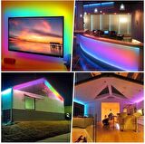 Cata CT-4557 RGB Şerit Led Seti 54 Çip 2835 (5mt RGB Led+Trafo+RGB Kumanda)
