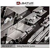 Albatur 8232 Gardrop Sürgü Mekanizma 100Kg 2 Kapak Set