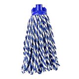 Elmop PM02 Yedek Islak Vidalı Mop Paspas Püskül Ucu - Pamuklu Mikrofiber İpli Mop Yedeği Başlığı