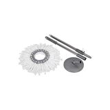 Elmop Döner Başlıklı Yedek Mop Seti - Mikrofiber Mop + Teleskobik Sap