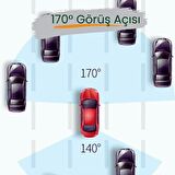 Hc-003 Dikiz Ayna Ekran Araç Içi Kamera Gece Görüşlü Yol Kayıt Kamerası