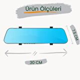 Hc-003 Dikiz Ayna Ekran Araç Içi Kamera Gece Görüşlü Yol Kayıt Kamerası