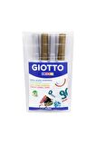 Giotto Decor Metal Her Yüzey Için Metalik Keçeli Boya Altın Gümüş 4'lü Set