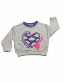 Winimo Sweatshirt Blue Sky White Cloud Baskılı Beyaz