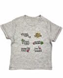 Winimo T-Shirt Süprem I Love Summer Baskılı Gri