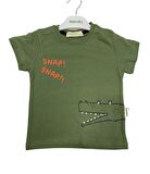 Hira T-Shirt Snap Baskılı Haki