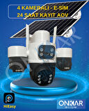 INOX X14 4 LENS eSİM SOLAR KAMERA 4 KAMERALI ÇİFT PANEL GÜNEŞ ENERJİLİ