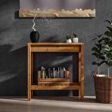 Woodesk Masif Ağaç Tik Renk 80x30 Dresuar CPT2707-80