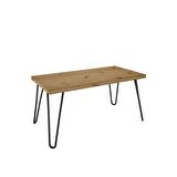 Woodesk Tarz Masif Ağaç Natural Renk 80x40 Orta Sehpa CPT2859-80