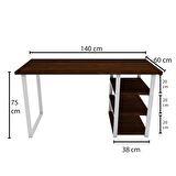 Woodesk Cpt4618-140 Çalışma Masası Ahşap 75 x 140 cm Koyu Ceviz 