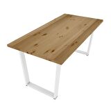 Woodesk Tuana Masif Natural Renk 140x70 Yemek Masası CPT7297-140