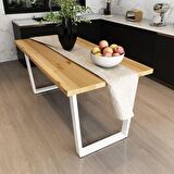 Woodesk Tuana Masif Natural Renk 180x80 Yemek Masası CPT7298-180