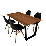 Woodesk Beril Masif Tik Renk 180x80 Sandalyeli Masa Takımı CPT7353-180