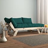 Woodesk Adalar Masif Natural-Petrol Renk 2li Kanepe CPT8110-210
