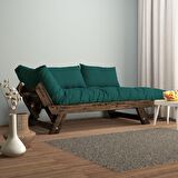 Woodesk Adalar Masif Ceviz-Petrol Renk 2li Kanepe CPT8116-210