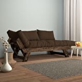 Woodesk Adalar Masif Ceviz-Kahve Renk 2li Kanepe CPT8120-210