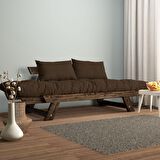 Woodesk Adalar Masif Ceviz-Kahve Renk 2li Kanepe CPT8120-210
