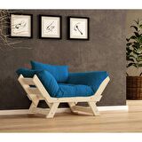 Woodesk Adalar Masif Natural-Mavi Renk Berjer CPT8146-140