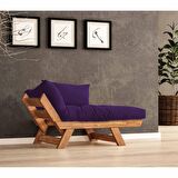 Woodesk Adalar Masif Tik-Mor Renk Berjer CPT8157-140